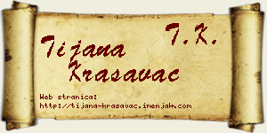 Tijana Krasavac vizit kartica
